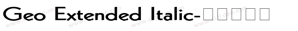 Geo Extended Italic字体转换